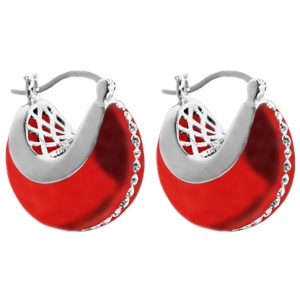 Par aros miss moonlight color rojo
